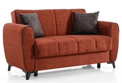 Καναπές Κρεβάτι Διθέσιος Interium Leo Τερακότα 156x85cm