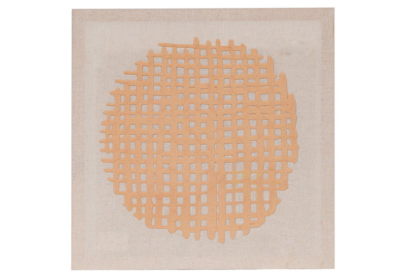 Κάδρο Eurolamp Ανάγλυφο Circle 35.5x35.5cm Μπεζ