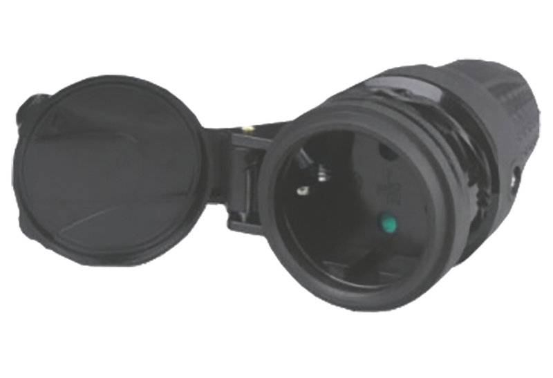 Φις Σούκο Θηλυκό Καουτσούκ Eurolamp 16A KF-GBYCP-01 Blister