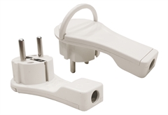 Φις Σούκο Αρσενικό Slim Eurolamp Λευκό 16A 220-240V