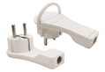 Φις Σούκο Αρσενικό Slim Eurolamp Λευκό 16A 220-240V