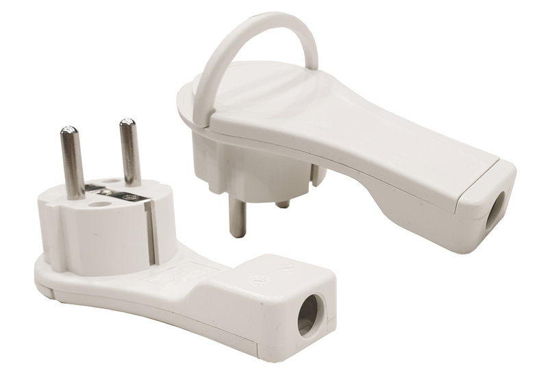 Φις Σούκο Αρσενικό Slim Eurolamp Λευκό 16A 220-240V