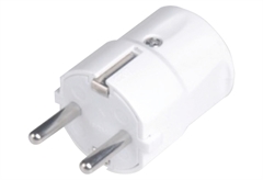 Φις Σούκο Αρσενικό Eurolamp Λευκό 16A 250V