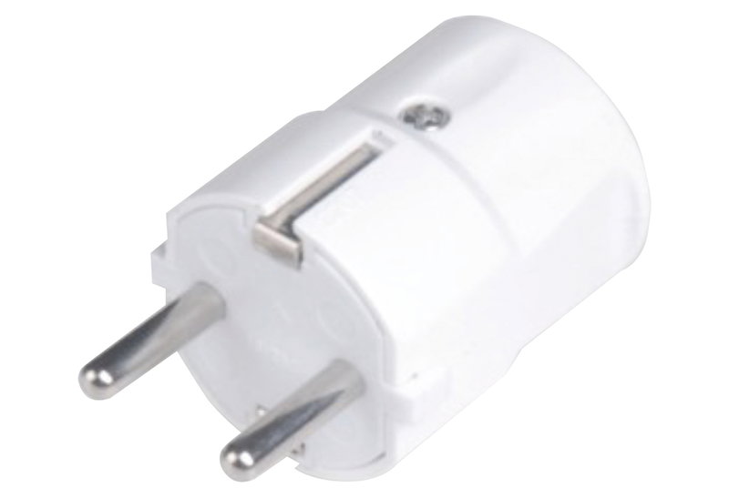 Φις Σούκο Αρσενικό Eurolamp Λευκό 16A 250V