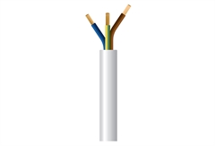 Καλώδιο Ρεύματος Εύκαμπτο Λευκό Wairel H03VV-F 3x0.75mm² με το Μέτρο