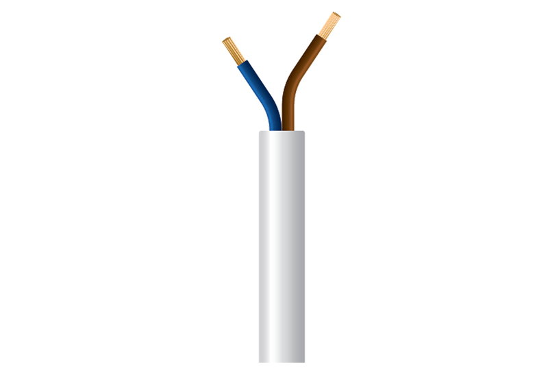 Καλώδιο Ρεύματος Εύκαμπτο Λευκό Wairel H03VV-F 2x1.5mm² με το Μέτρο