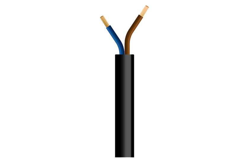 Καλώδιο Ρεύματος Εύκαμπτο Μαύρο Wairel H03VV-F 2x0.75mm² με το Μέτρο