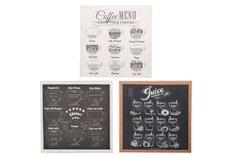 Κάδρο Ostaria Drinks 28x28cm σε Διάφορα Σχέδια