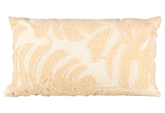 Διακοσμητικό Μαξιλάρι Ostaria Tufted Leaves 30x50cm Ivory