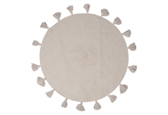 Χαλί Ostaria Pompon Φ90cm Γκρι