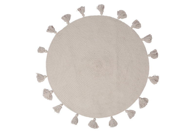 Χαλί Ostaria Pompon Φ90cm Γκρι