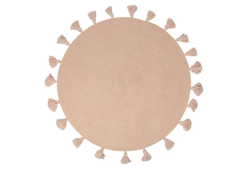 Χαλί Ostaria Pompon Φ90cm Ροζ