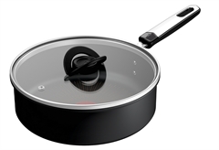 Σωτέζα Tefal Excellence Black με Καπάκι & Χερούλι Φ24cm