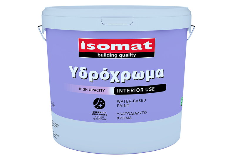 Υδρόχρωμα Isomat Λευκό 9lt