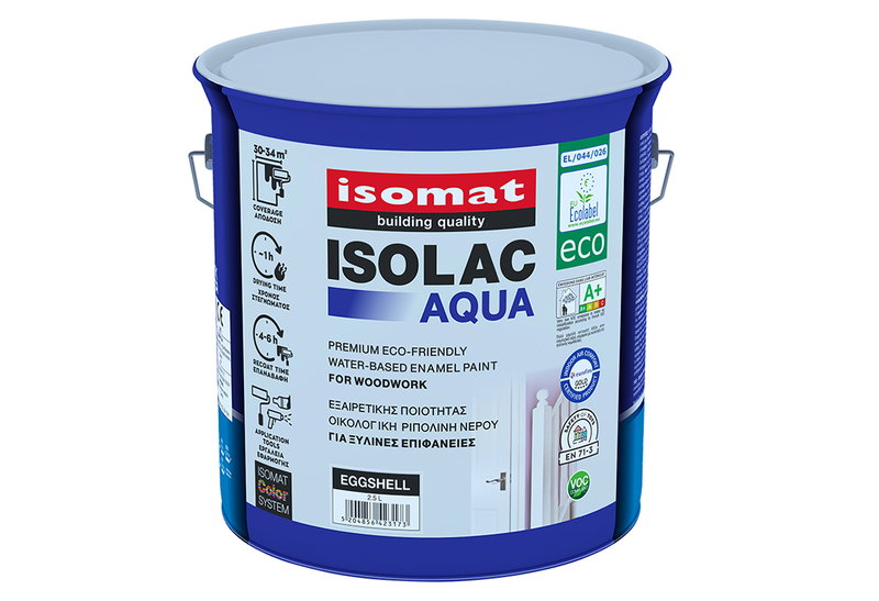 Ριπολίνη Isomat Isolac-Aqua Eco Λευκή 2.5lt Ματ
