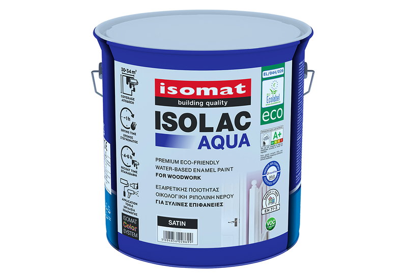 Ριπολίνη Isomat Isolac-Aqua Eco Βάση TR 2.1lt Σατινέ