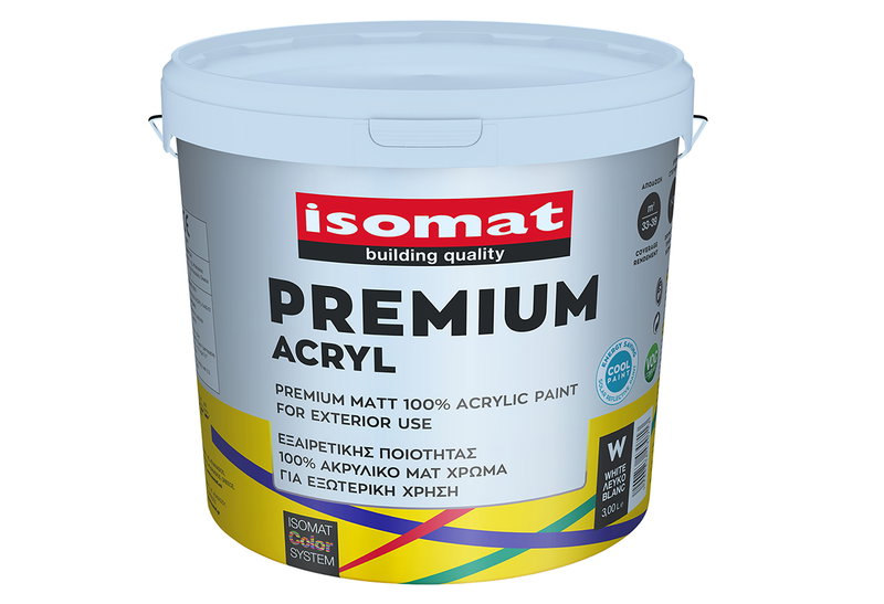 Χρώμα Ακρυλικό Isomat Premium Acryl Βάση P 3lt