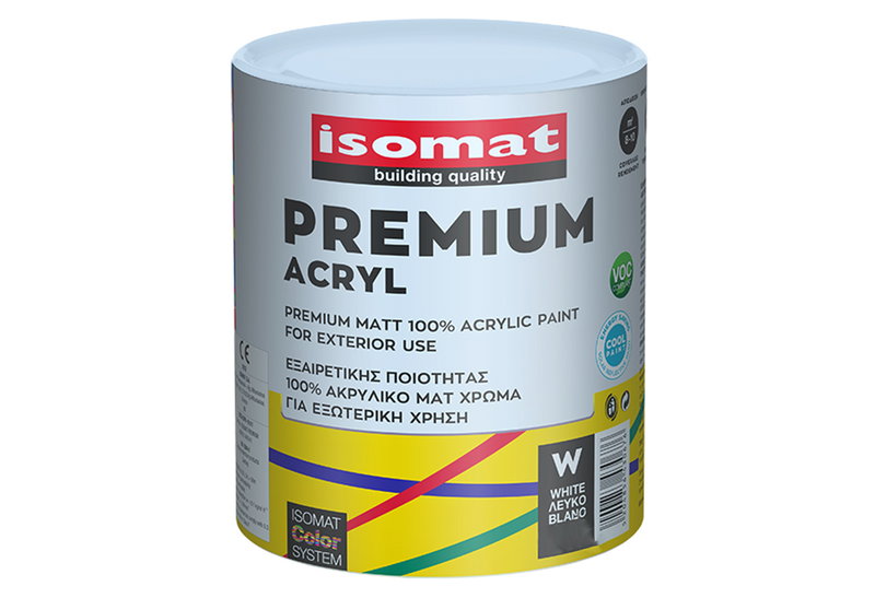 Χρώμα Ακρυλικό Isomat Premium Acryl Βάση P 1lt