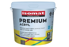 Χρώμα Ακρυλικό Isomat Premium Acryl Βάση D 9.7lt