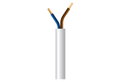 Καλώδιο Ρεύματος Εύκαμπτο Λευκό Wairel H03VV-F 2x0.5mm² με το Μέτρο
