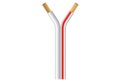 Καλώδιο Ρεύματος Λευκό Wairel NYFAZ H03VH-H 2x0.75mm² 5m