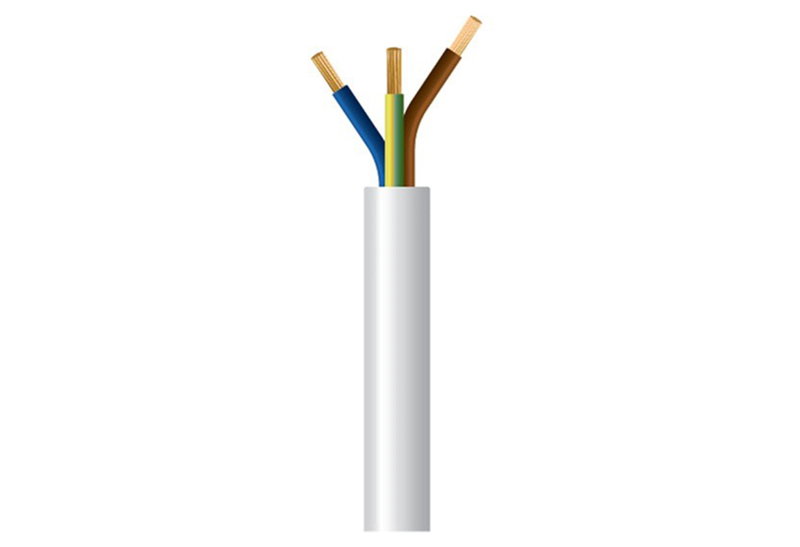 Καλώδιο Ρεύματος Εύκαμπτο Λευκό Wairel H05VV-F 3x1.5mm² 5m