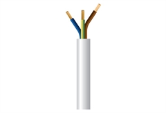 Καλώδιο Ρεύματος Εύκαμπτο Λευκό Wairel H05VV-F 3x2.5mm² 5m