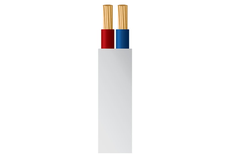 Καλώδιο Ρεύματος Εύκαμπτο Λευκό Wairel H05V2V2-F 2x0.75mm² 5m