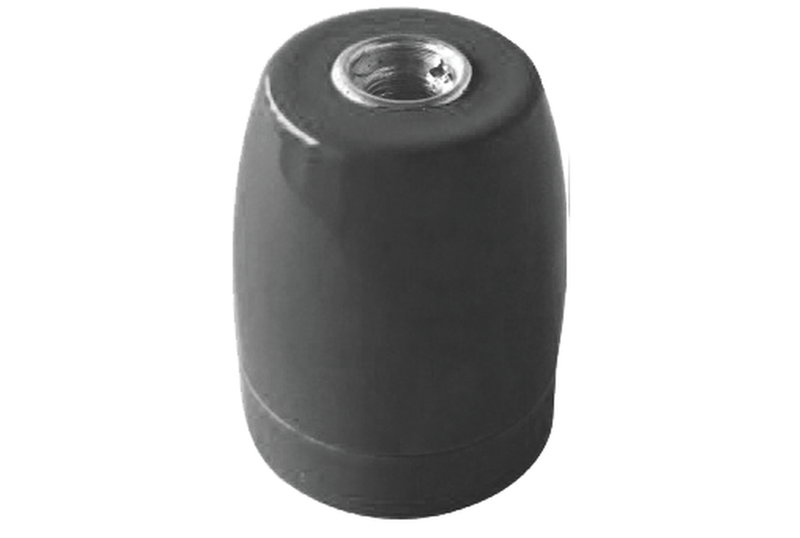 Ντουί Eurolamp Πορσελάνης E27 Μαύρο