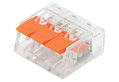 Κλέμμα Eurolamp PCT-413 3 Θέσεων με Υποδοχή 0.2-4mm 32A 400V Πορτοκαλί 25τμχ