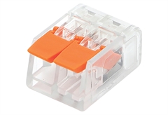 Κλέμμα Eurolamp PCT-412 2 Θέσεων με Υποδοχή 0.2-4mm 32A 400V Πορτοκαλί 25τμχ