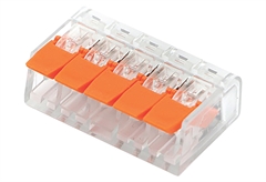 Κλέμμα Eurolamp PCT-415 5 Θέσεων με Υποδοχή 0.2-4mm 32A 400V Πορτοκαλί 25τμχ