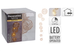 Φωτιζόμενη Γιρλάντα 90cm με 8 LED Χρυσή