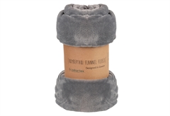 Κουβέρτα Flannel Διπλή Zakartex 220x200cm Γκρι