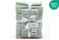 Σετ Πετσέτες Μπάνιου Ionion Crochet 3τμχ Light Green