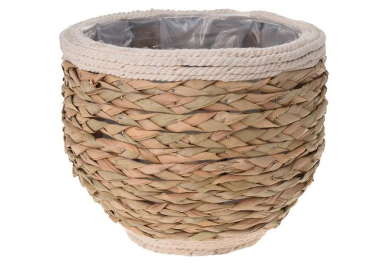 Διακοσμητικό Καλάθι Ψάθινο Φ32xΥ26CM