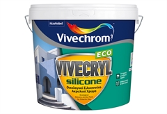 Χρώμα Ακρυλικό Vivechrom Vivecryl Silicone Eco Λευκό 10lt