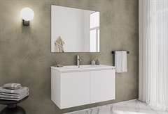 Έπιπλο Μπάνιου με Καθρέπτη Drop Porto 90cm Λευκό