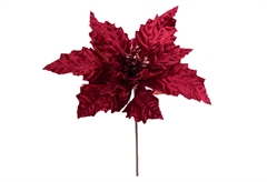 Χριστουγεννιάτικο Διακοσμητικό Λουλούδι Eurolamp Κόκκινο με Glitter