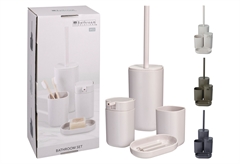 Σετ Αξεσουάρ Μπάνιου 4τμχ σε Διάφορες Αποχρώσεις