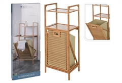 Ραφιέρα Μπάνιου με Καλάθι Απλύτων Bamboo Μ40xΠ30xΥ95cm