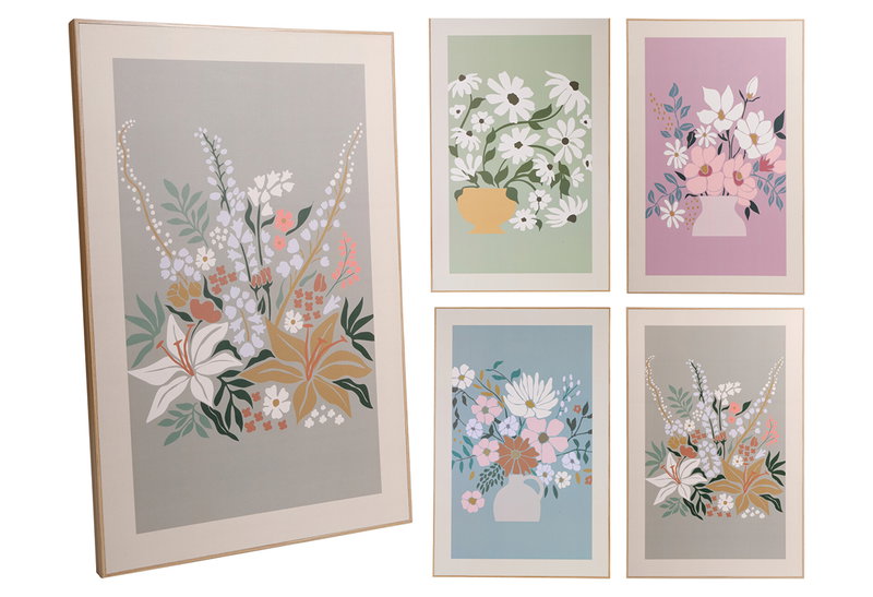 Κάδρο Flower Bouquet 58x38cm σε 4 Σχέδια