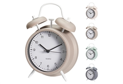 Επιτραπέζιο Ρολόι/Ξυπνητήρι Αναλογικό Minimal Φ12x16cm σε Διάφορες Αποχρώσεις