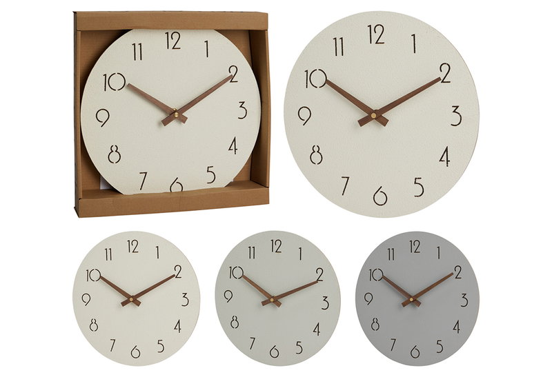 Ρολόι Τοίχου Simple σε 3 Σχέδια Φ28cm