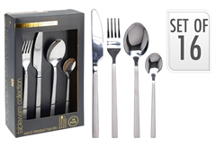 Σετ Μαχαιροπήρουνα Ασημί 16τμχ
