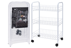 Τρόλεϊ Κουζίνας 3 Επιπέδων Λευκό