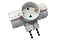 Πρίζα Σούκο 3 Εξόδων Οριζόντια με Προστασία Επαφών