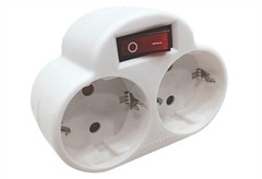 Αντάπτορας από Ένα Σούκο σε Δύο Σούκο με Διακόπτη & Προστασία Επαφών