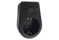 Αντάπτορας Σούκο με Προστασία Υπέρτασης & Προστασία Επαφών Μαύρο