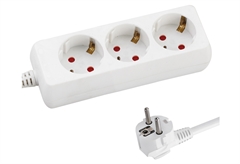 Πολύπριζο 3 Θέσεων Eurolamp με Καλώδιο 3m